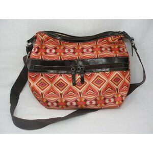 NINE WEST: Nylon Geometric Pattern Shoulder Crossbody Hand Bag